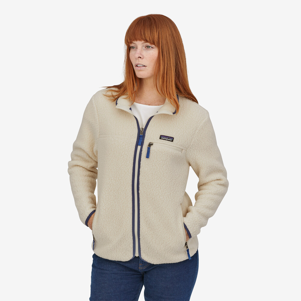 Damen-Retro-Fleecejacke