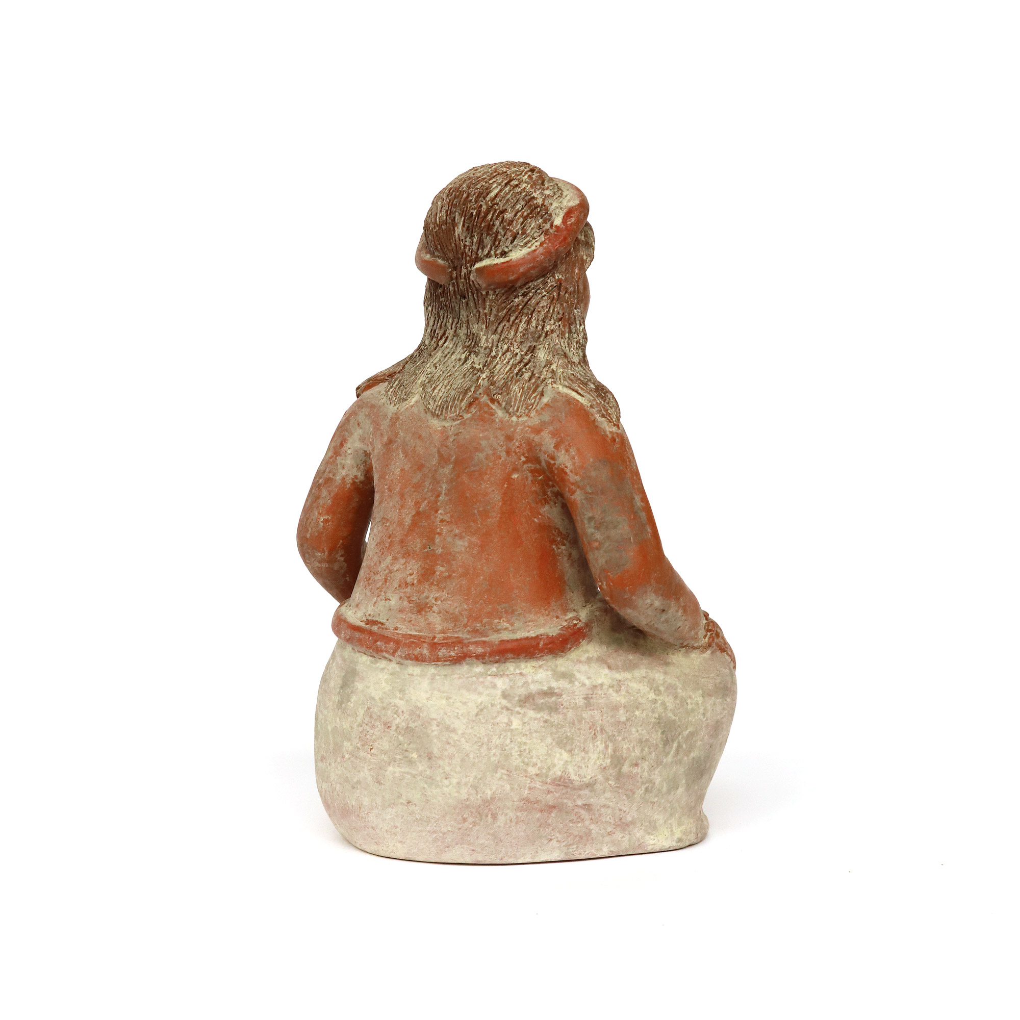 Terrakotta-Figur 'Totonaca', IV, sitzend, handbemalt, H 25 cm, L 15 cm, B 12 cm von fischer's lagerhaus