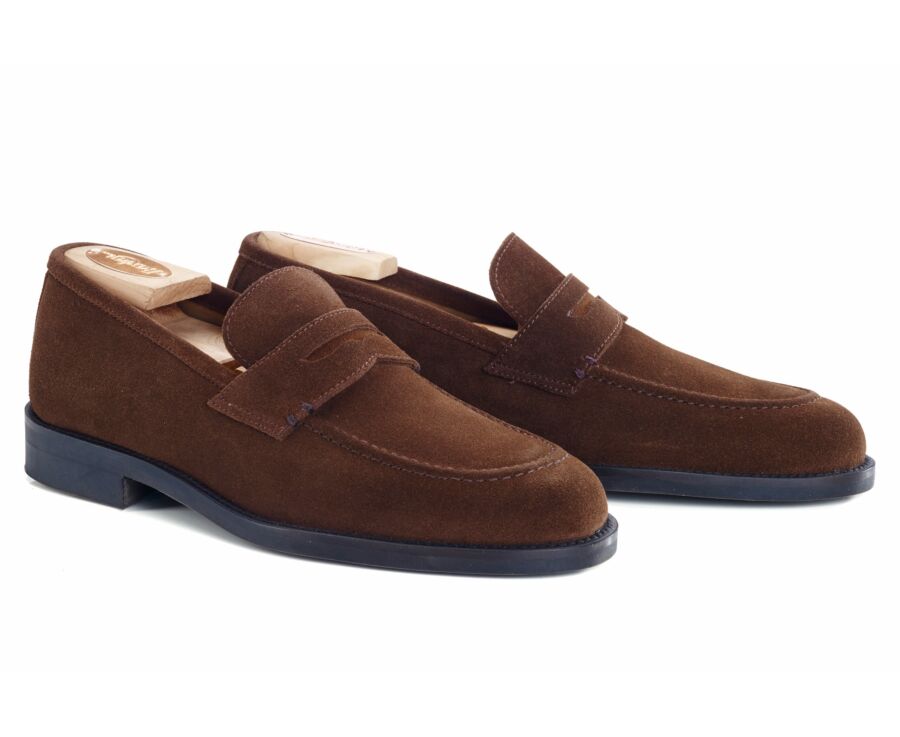 Mocassin homme Velours Havane - WEMIC GOMME CITY
