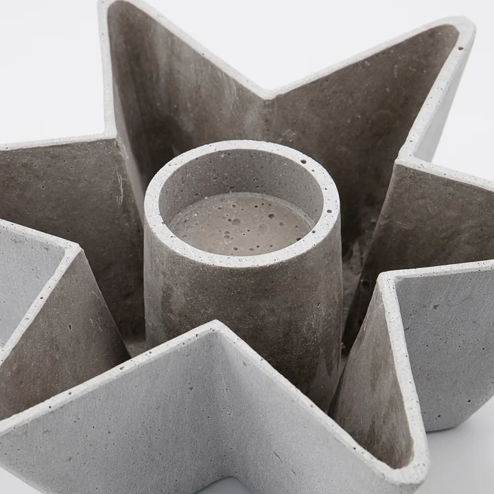 House Doctor - Mold Star Kerzenhalter, grau