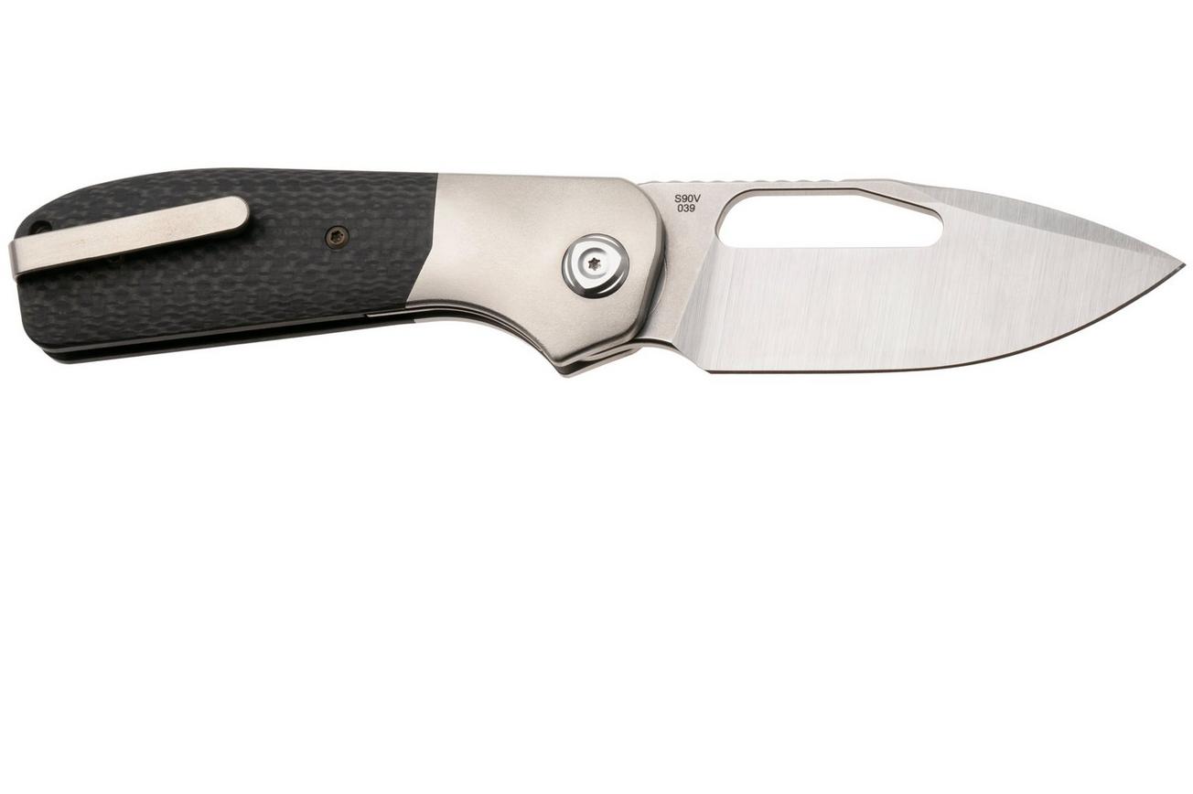 Liong Mah Field Duty 3.5 Bead Blasted S90V, Carbon Fiber Titanium, zakmes