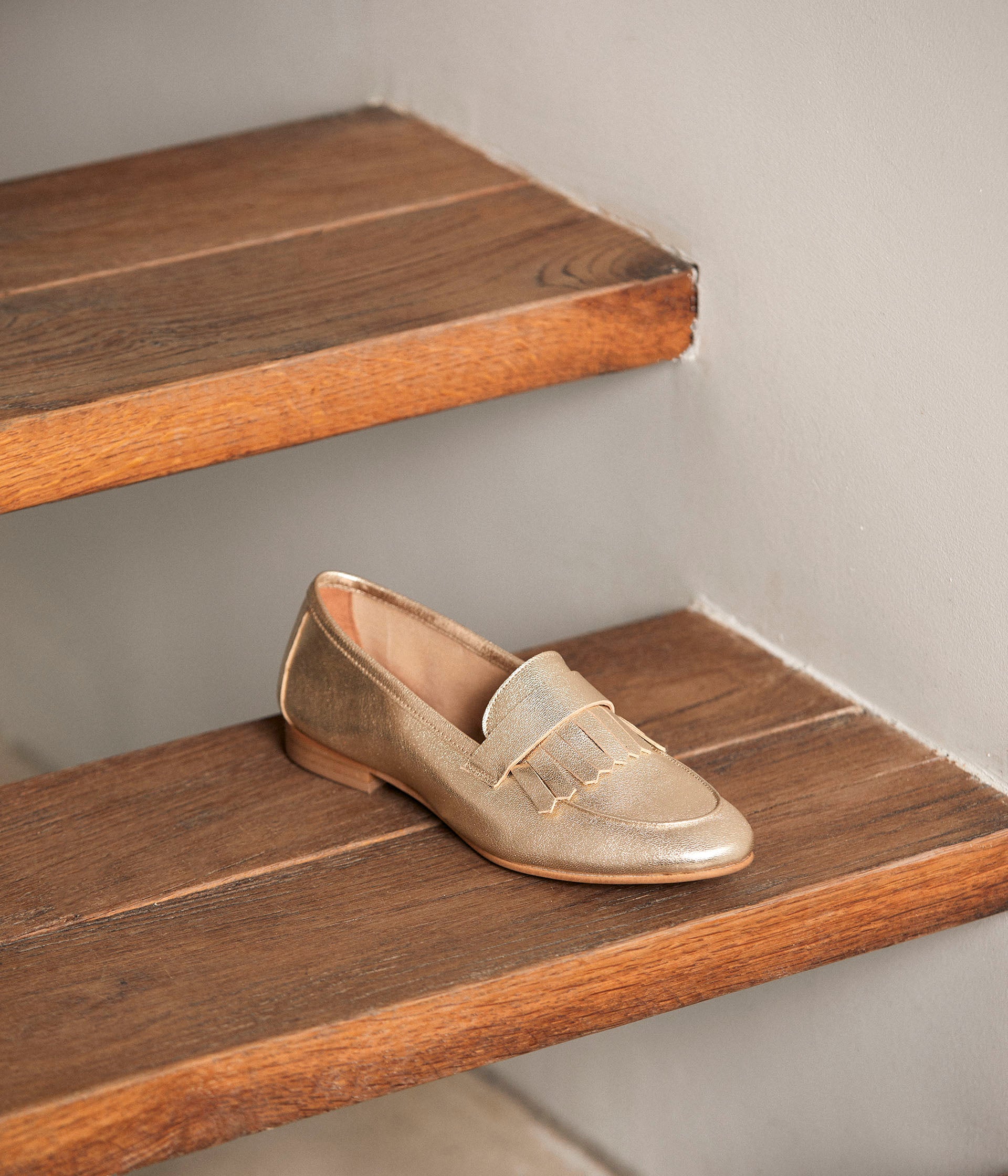 Mocassins cuir doré Jamie