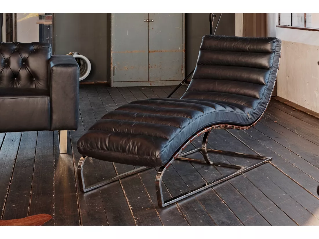 Fauteuil - Noir cuir - SIRY