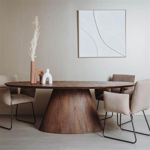 Eetkamertafel Premana ovaal 240 bruin