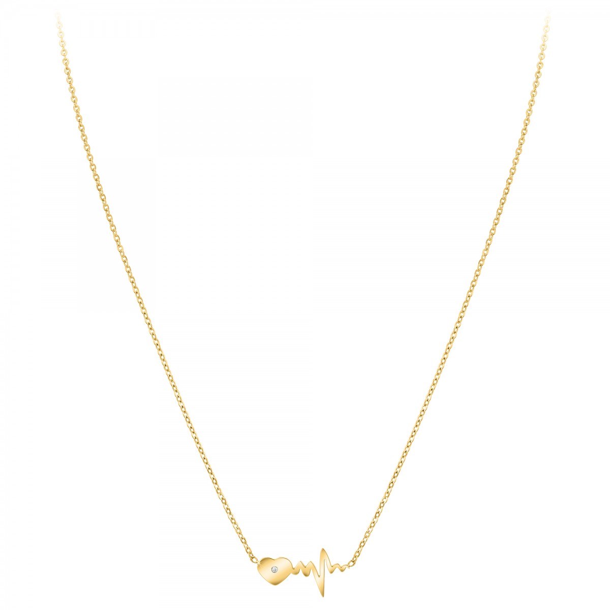 Collier coeur par SC Bohème orné d'un véritable diamant blanc