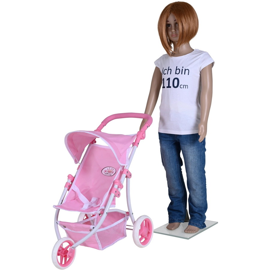 knorr toys® Puppenbuggy Jogger Lio - Princess white rose rosa