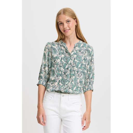 Fransa Avery Skjorte, Moonbeam/Brook Green, XL