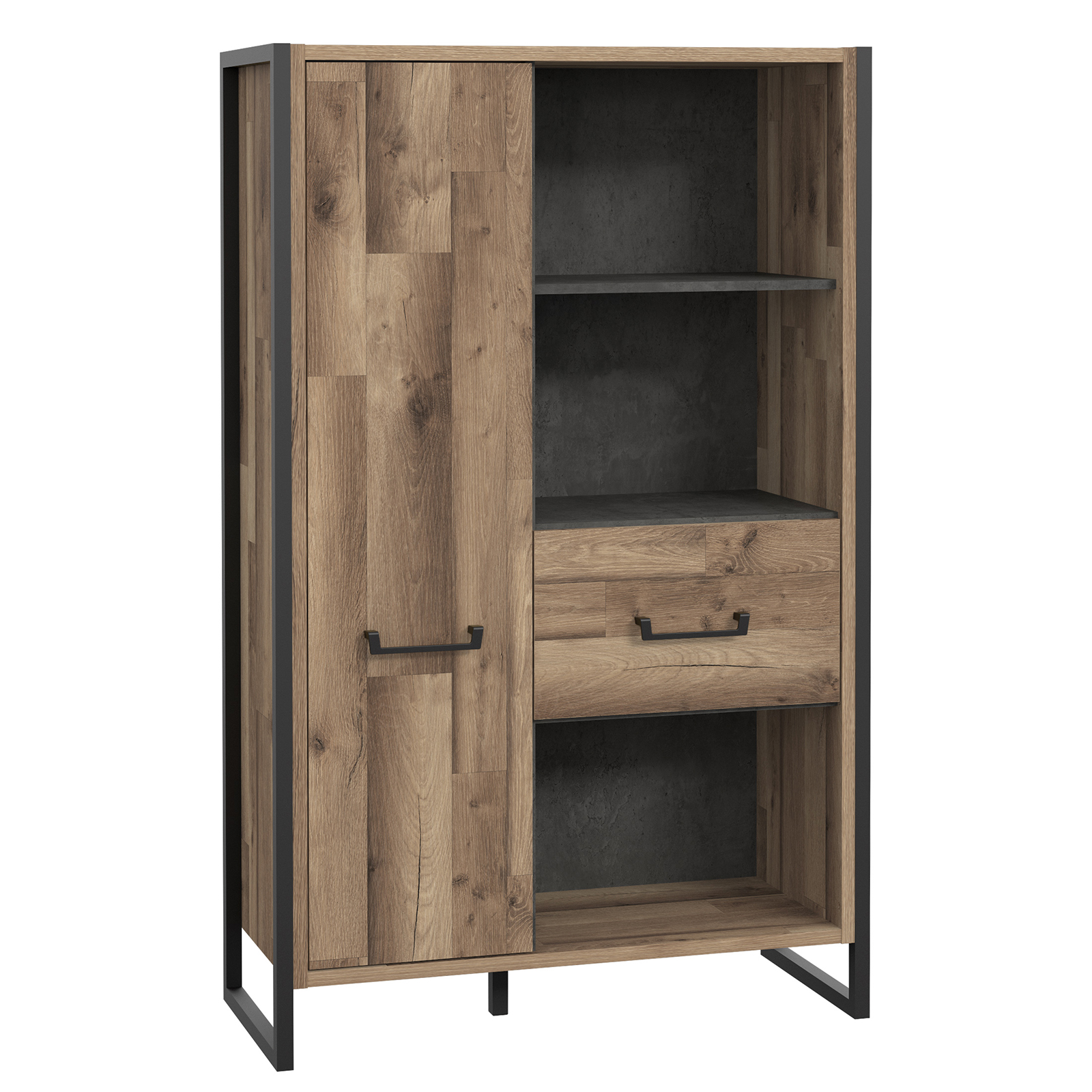 Regal - Stabeiche - Betonoptik - 94 cm breit