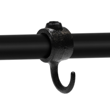 Novidade steigerbuis koppelstuk met haak zwart ø 21 mm