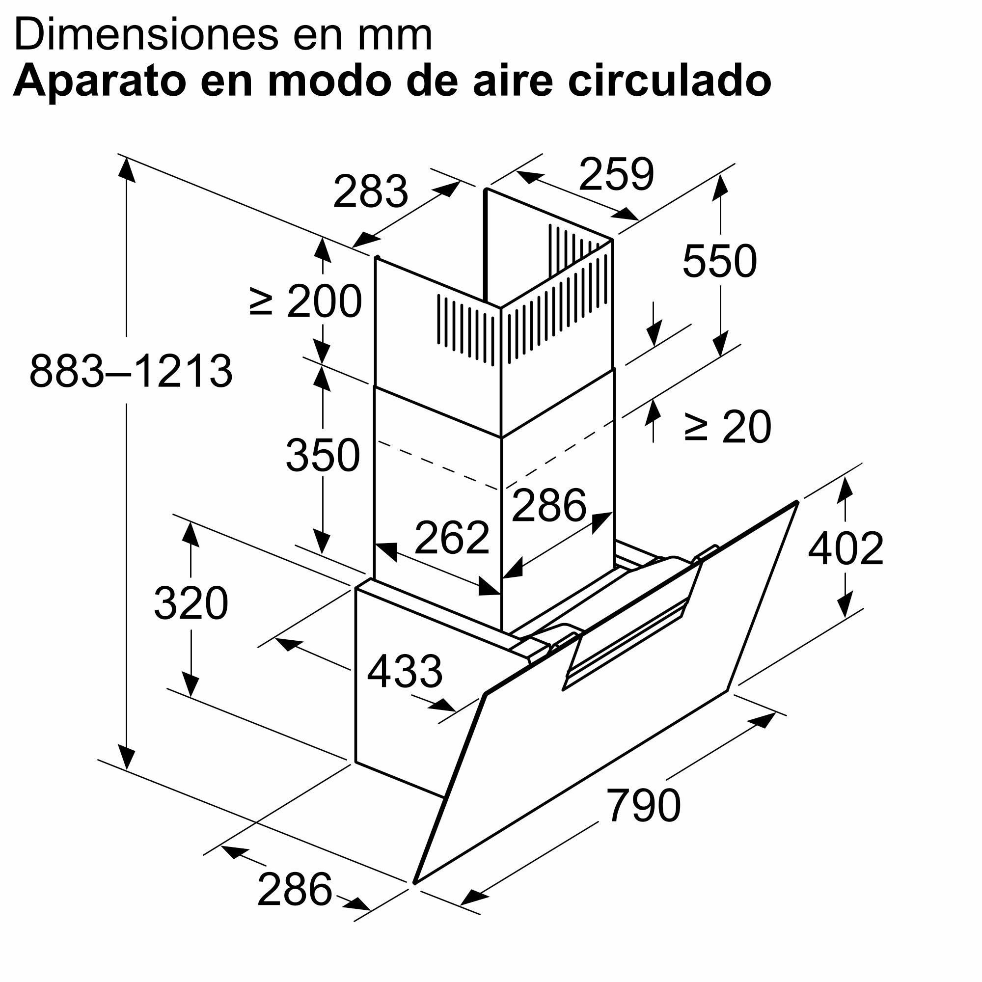 Série 4 Exaustor de parede decorativo 80 cm Vidro preto DWK87FN60