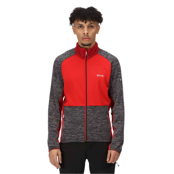 Veste polaire randonnée REGATTA COLADANE IV DKGREY/CHRED