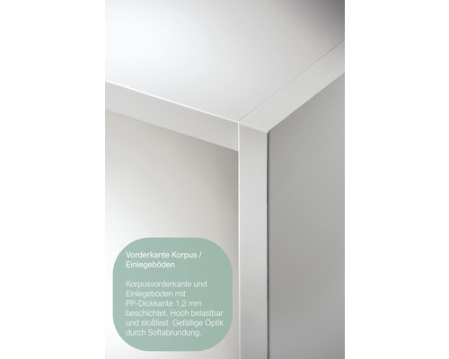 Badkamermeubelset NOBILIA Programma 1 BxHxD 210 x 169,1 x 48,7 cm, frontkleur eiken naturel, met wastafelmeubel en 3-deurs spiegelkast met LED-verlichting, onderkast, halfhoge kast, greeplijst mat chroom, 118
