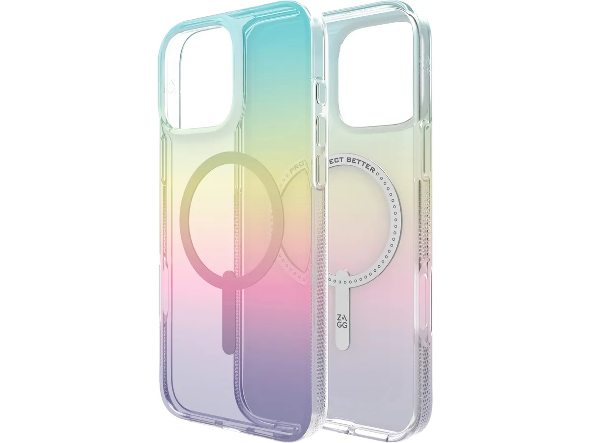 iPhone 16 Pro MagSafe Hülle Milan Snap Case Recycled (702315112) - Regenbogen / Transparent (Pastell)
