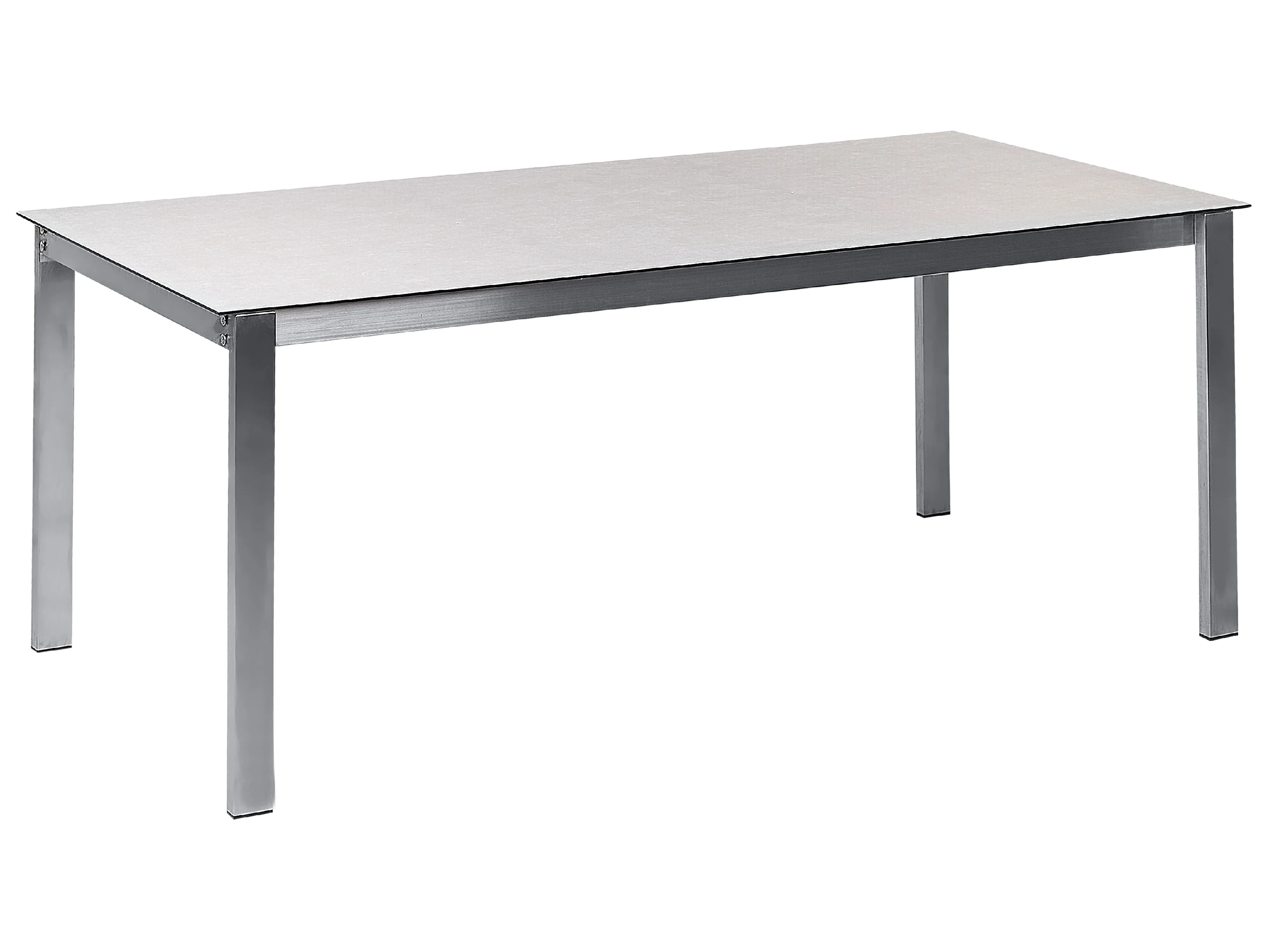 Tuinset 4-zits COSOLETO/GROSSETO Veiligheidsglas Marmereffect Wit/beige