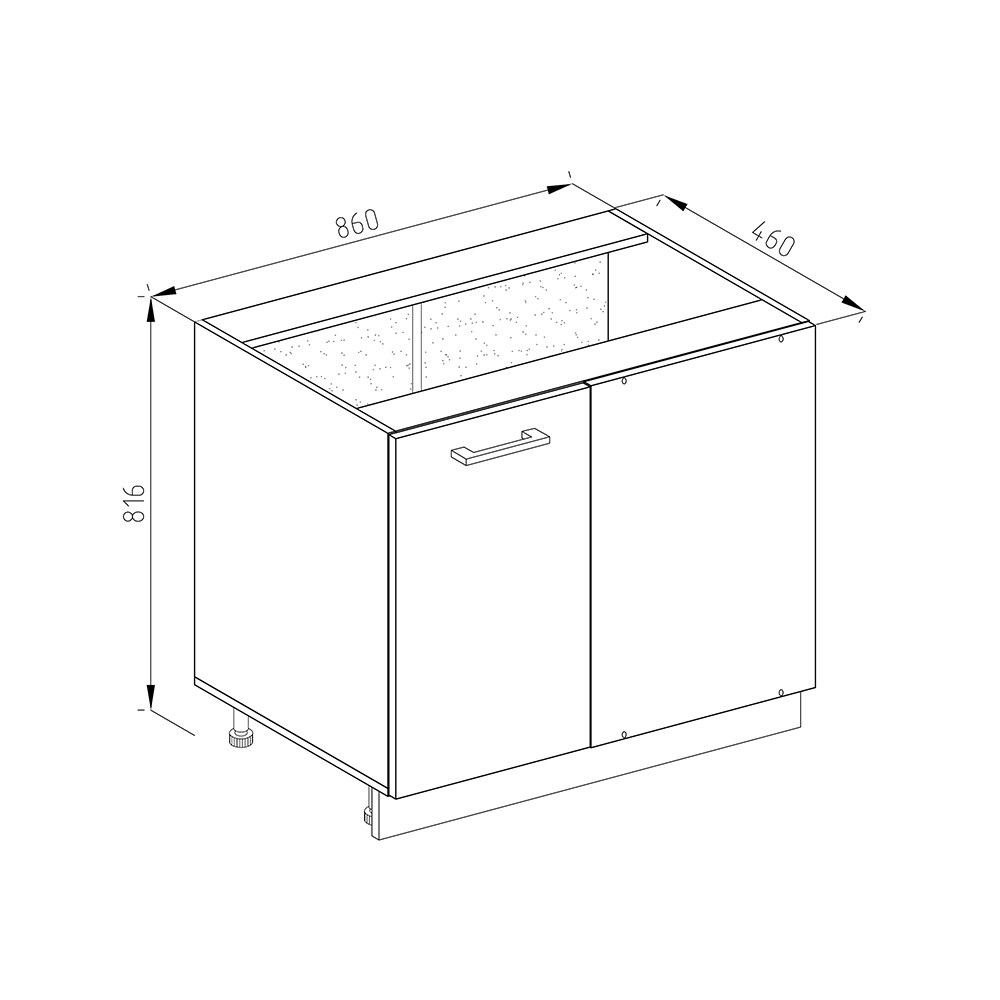 Vicco Eckunterschrank Küchenschrank Küchenzeile R-Line 86 cm Weiß Bordeaux Tür Hochglanz
