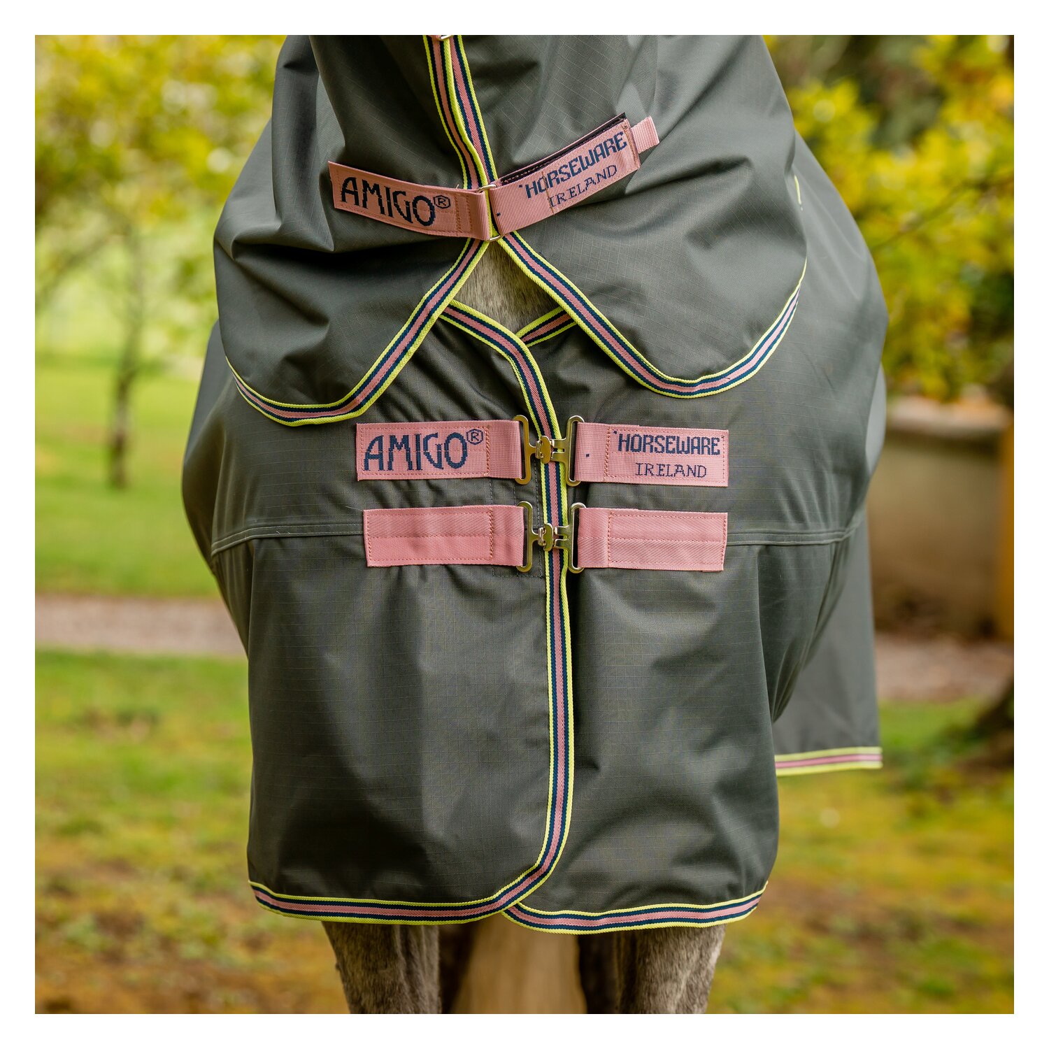 HORSEWARE Outdoordecke Amigo Hero Ripstop Plus Lite - shadow / rose & navy