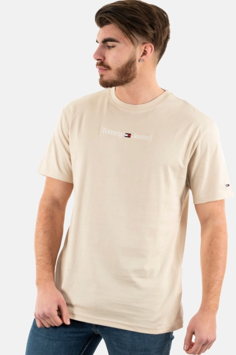 tee shirt tommy jeans dm0dm14984 aci classic beige