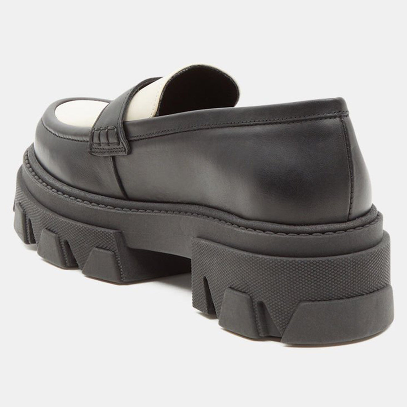Alohas Mocassins en Cuir Trailblazer noir/écru - Talon 5.5 cm