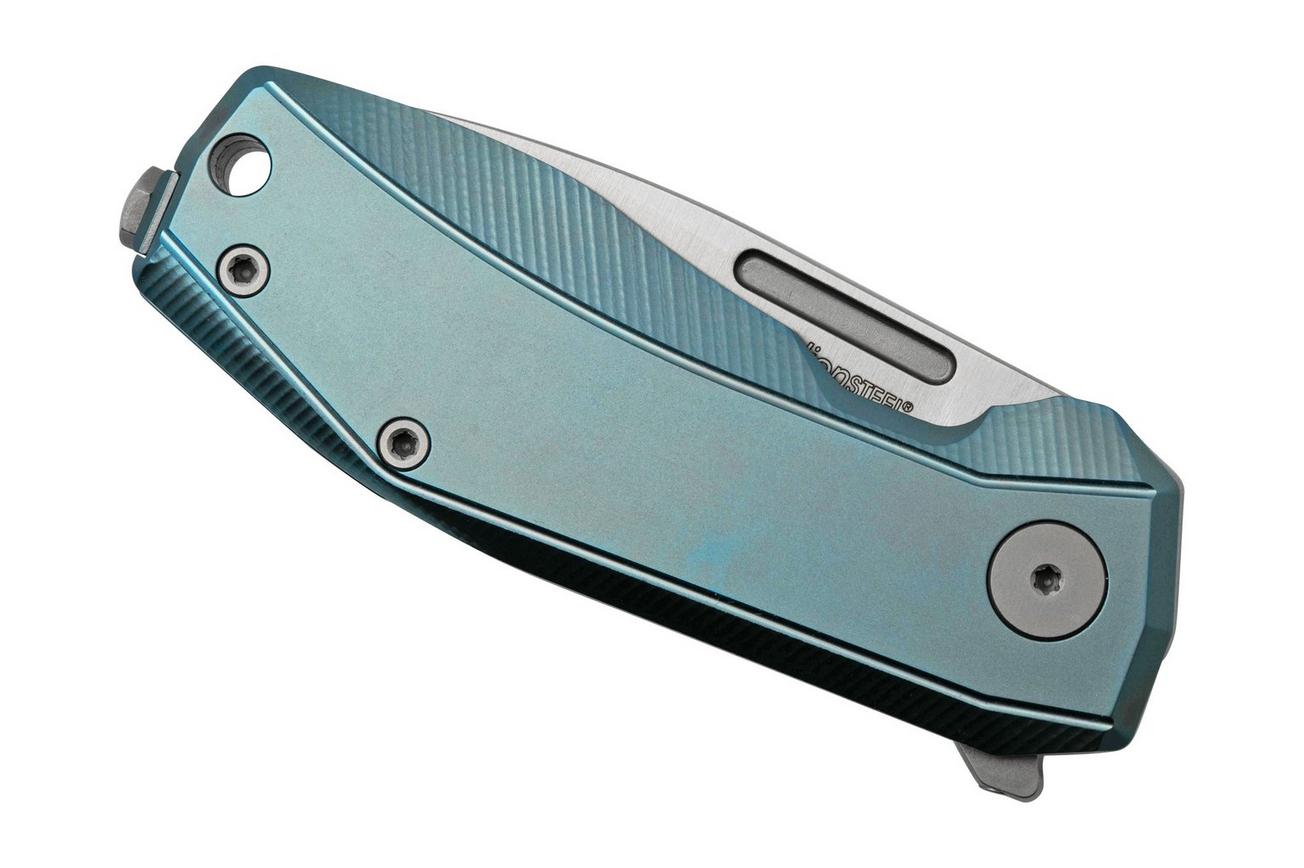 LionSteel Nano, NA01-BL, Frame Lock, Magnacut, Blue Titanium, zakmes