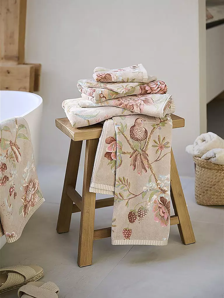 PIP STUDIO Duschtuch 70x140cm SECRET GARDEN Khaki hellbraun