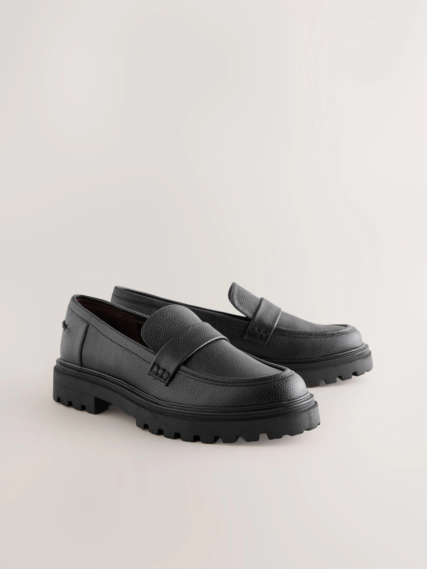 Zwart - Loafers met dikke zool