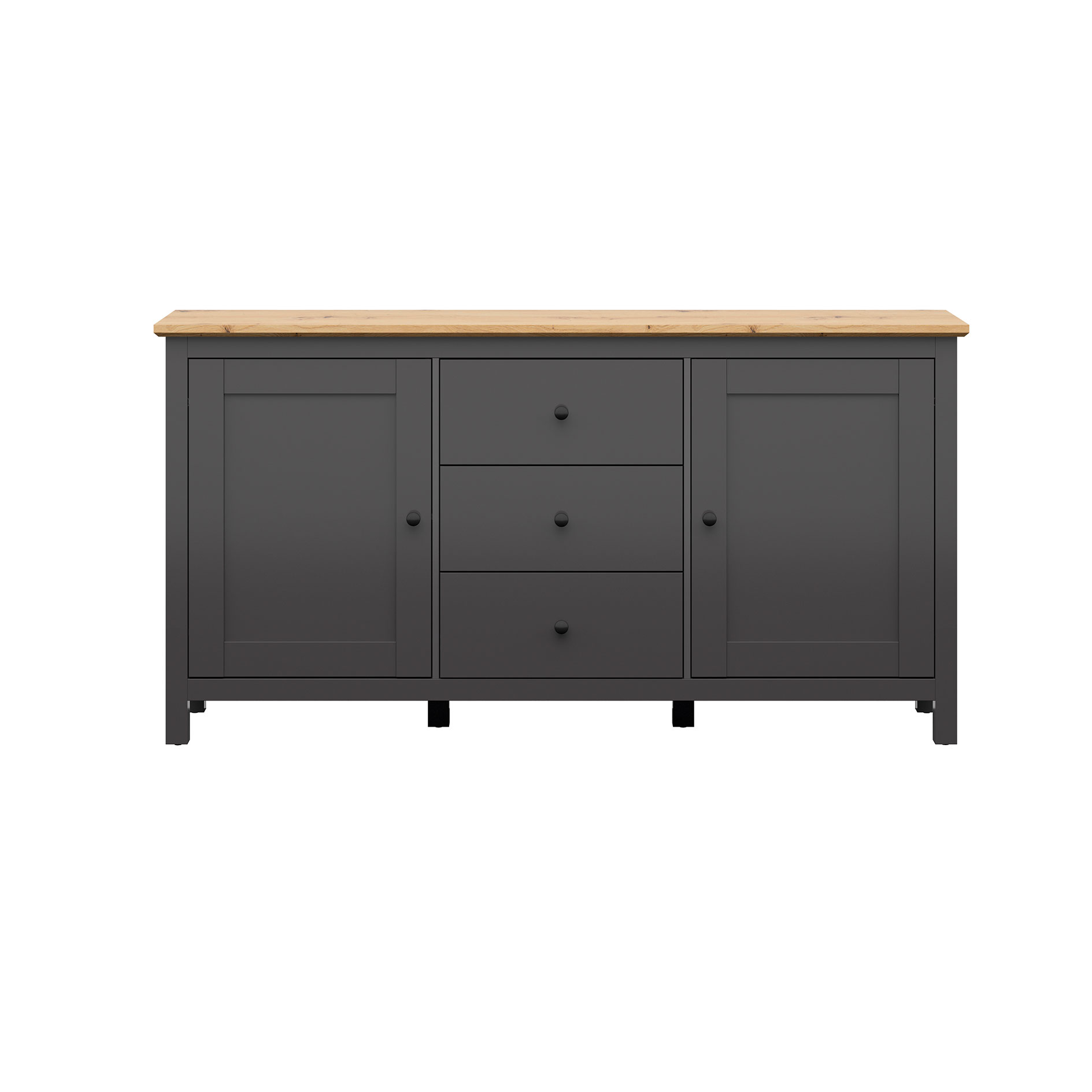 SIdeboard - graphit - Artisan Eiche - 186 cm
