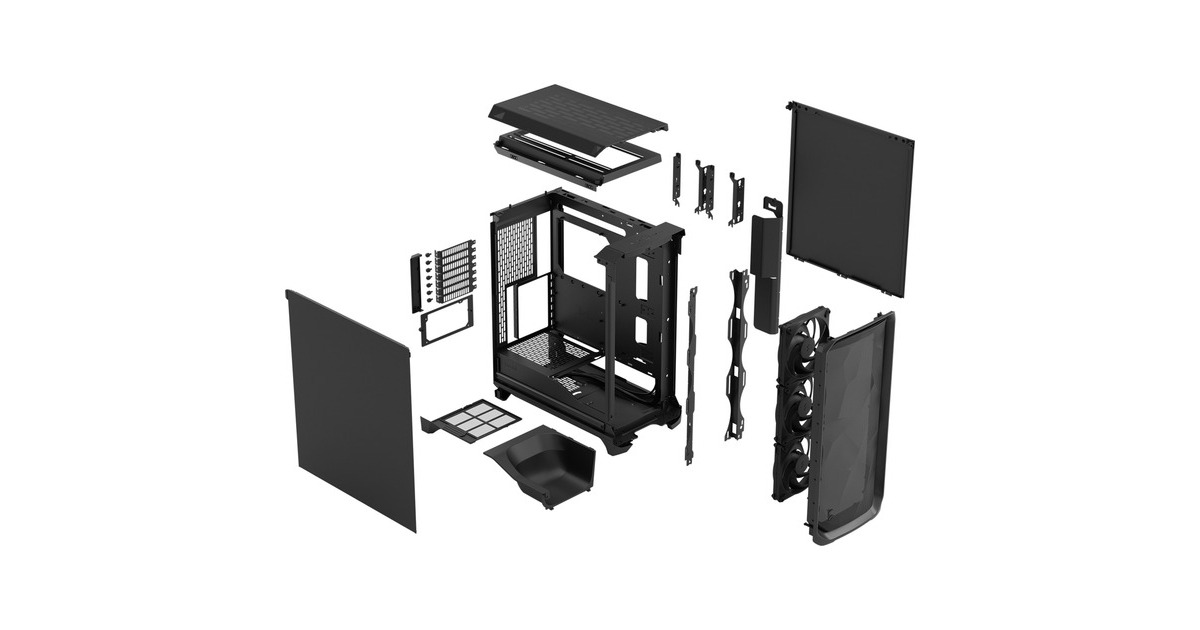 Fractal DesignMeshify 3 midi tower behuizing  (Zwart | 2x USB-A | 1x USB-C)