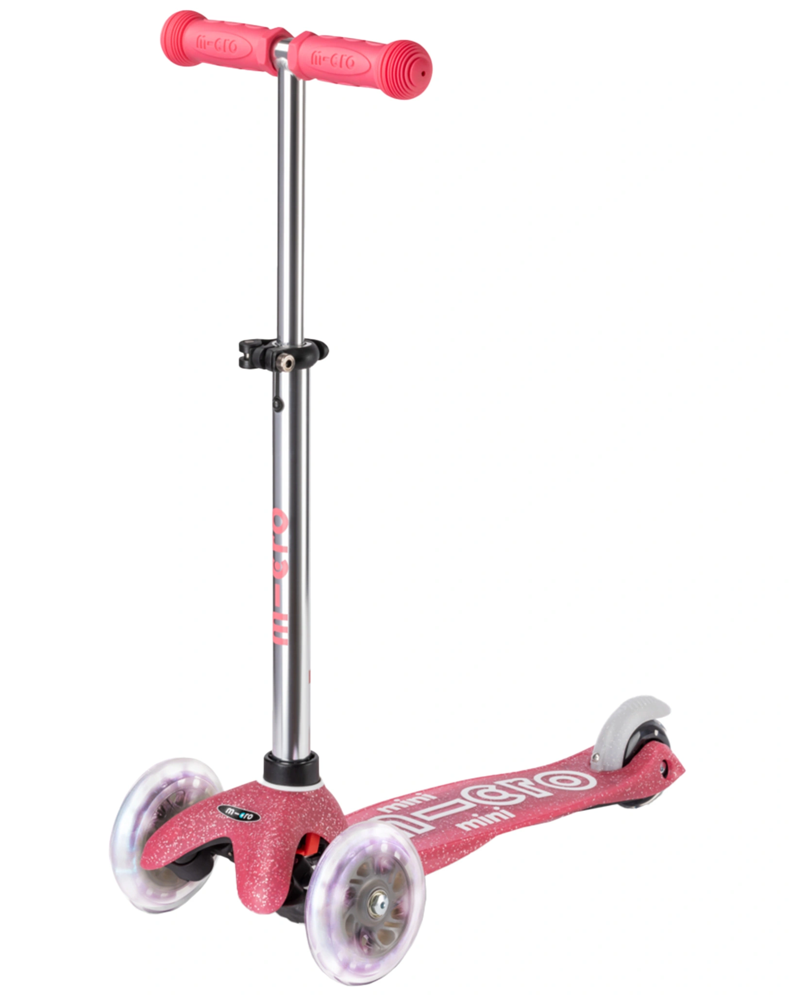 Kinder-Scooter MINI MICRO DELUXE FAIRY GLITTER LED in pink