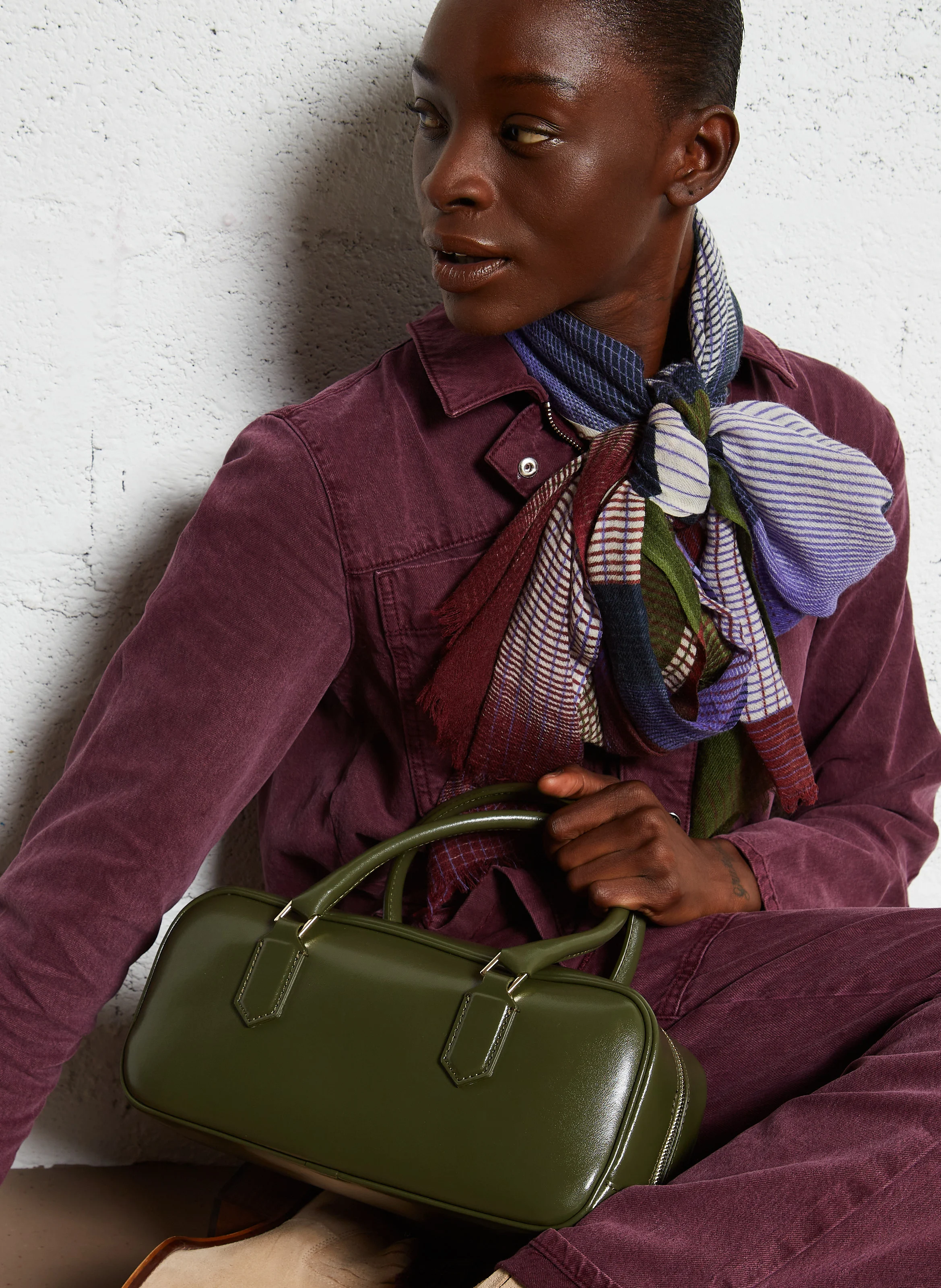 ERIKA MINI - Sac à main en cuir | Kaki
