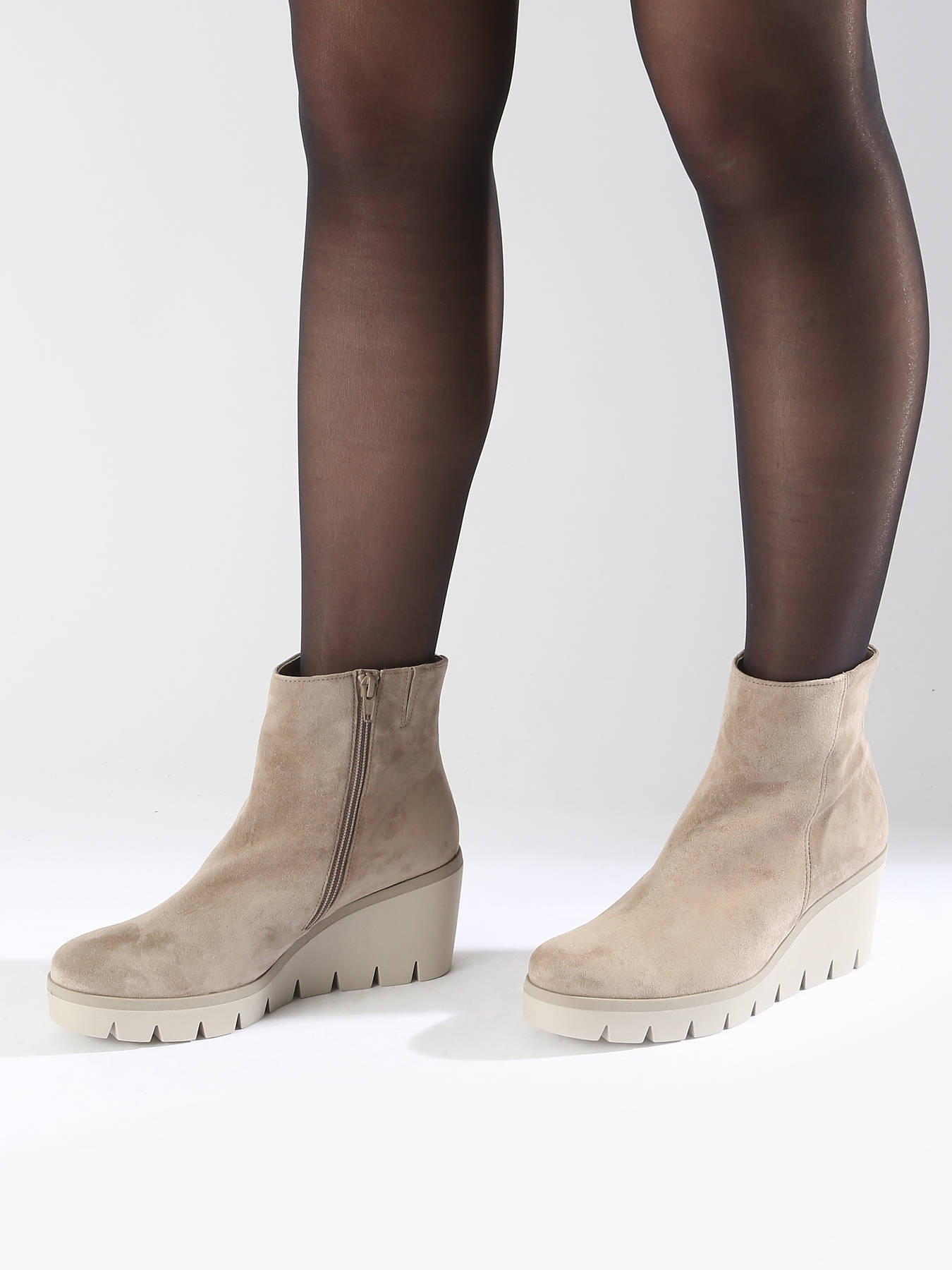 Boots talon compens en cuir GABOR