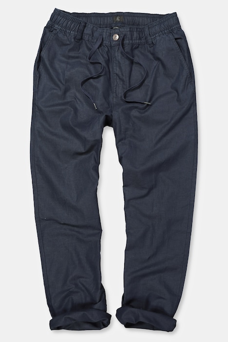 Leinenmixhose, Elastikbund, Basic Fit