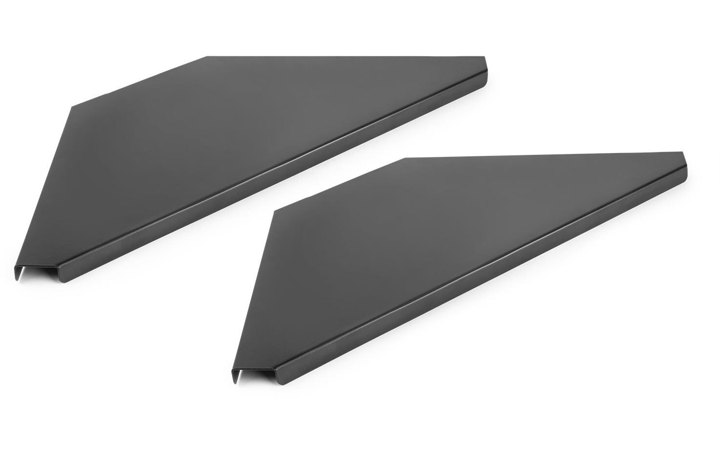DJ Booth DBC2 Platte 2er-Set, Schwarz2 Eckplatten für DJ-Stand