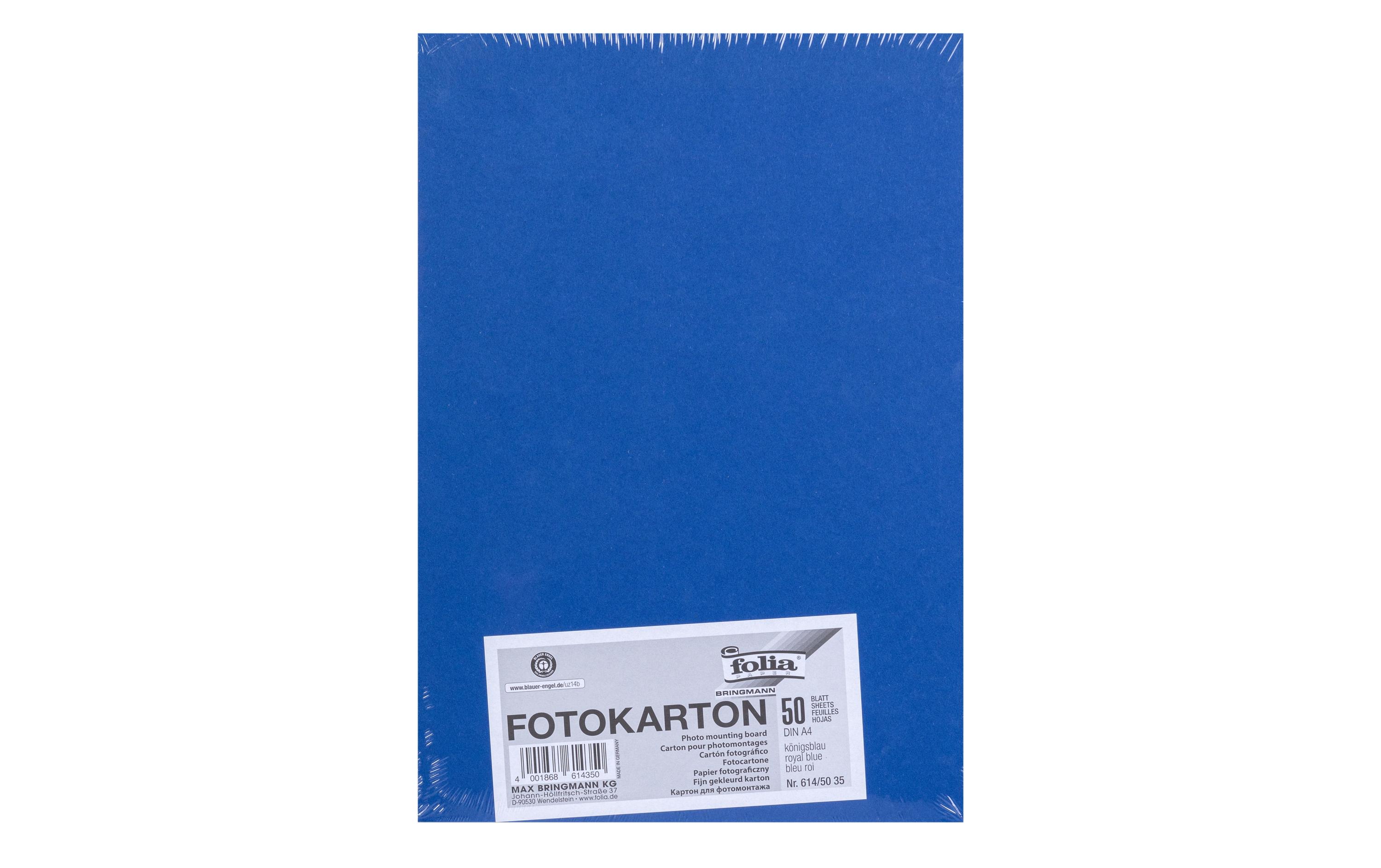 Fotokarton A4 A4, 300 g/m², 50 Blatt, KönigsblauFotokarton zum Basteln oder Gestalten
