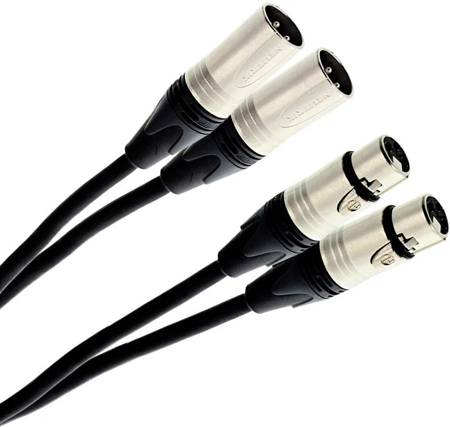 Plugger Elite bretelle 2 x XLR Mâle / 2 x XLR Femelle (0,6 m) Câbles symétriques XLR