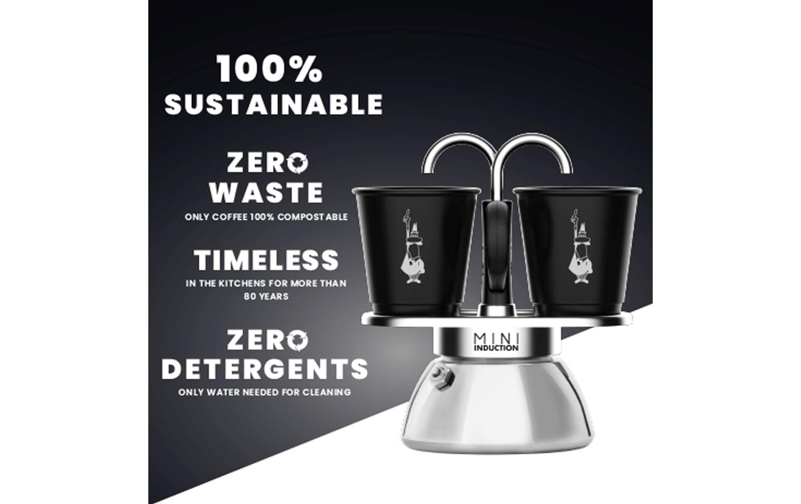 Espressokocher Mini Express Induktion 2 Tassen, SchwarzExpress Induktion