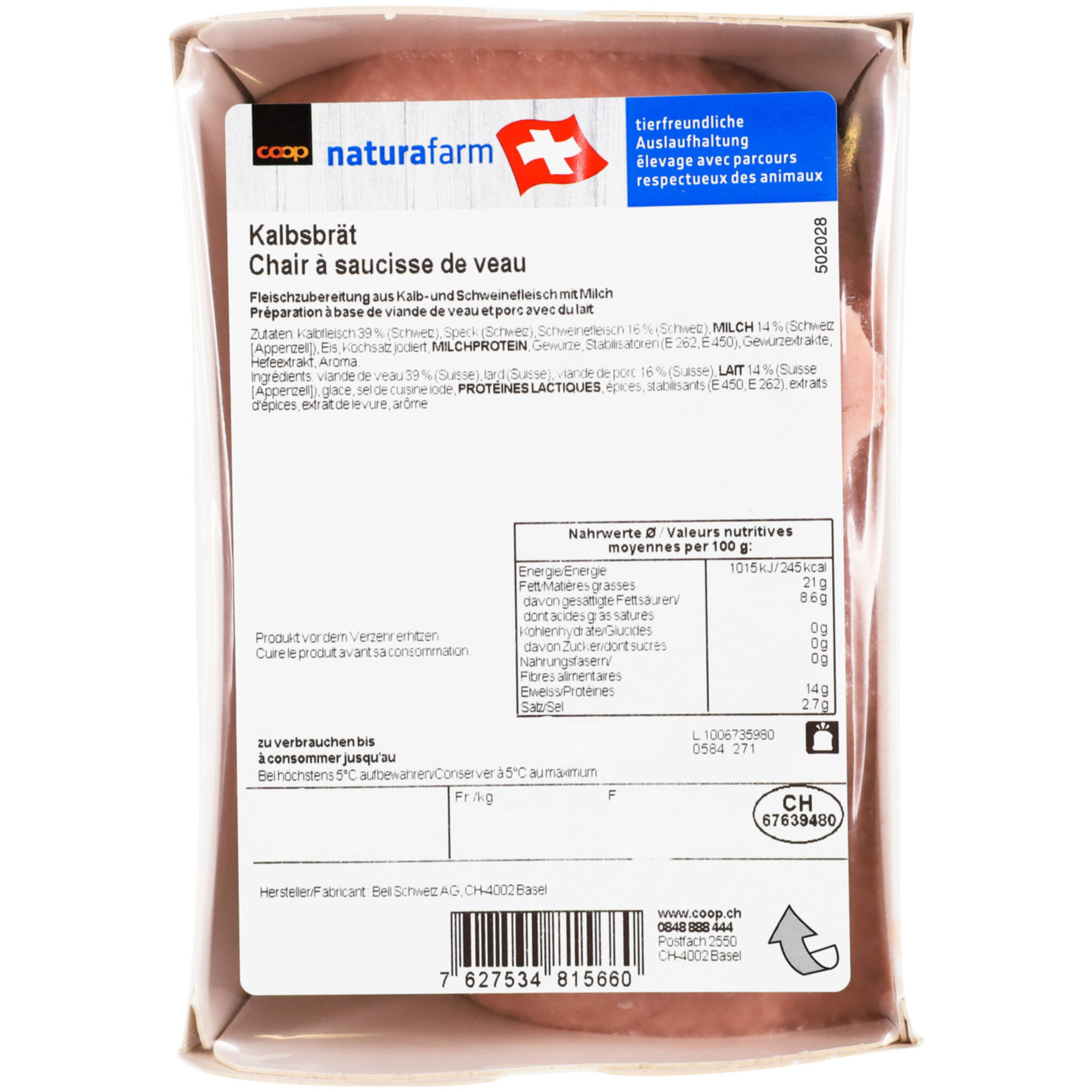 Naturafarm Kalbsbrät 400g