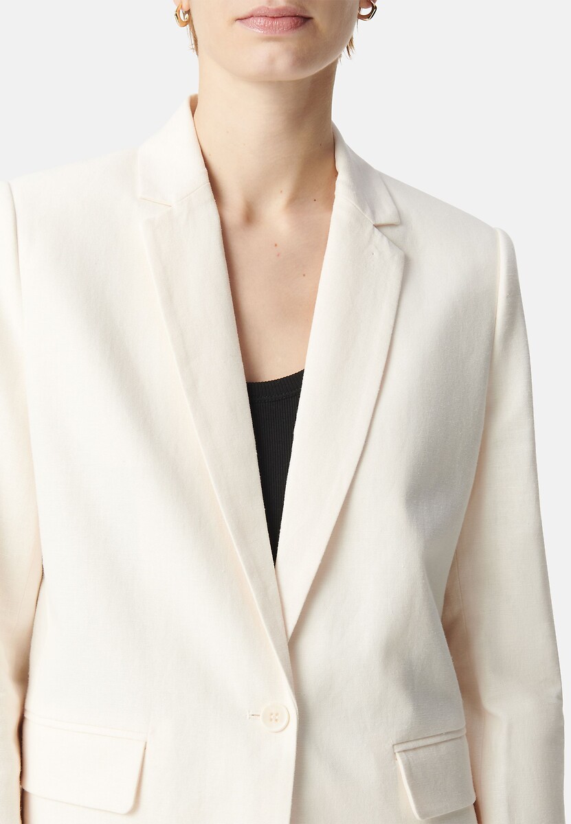 IKKS<br>Blazer oversized em linho e algodão