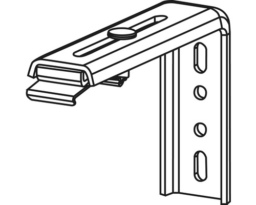 Verstelbare metalen wandbeugel, 127 mm, wit