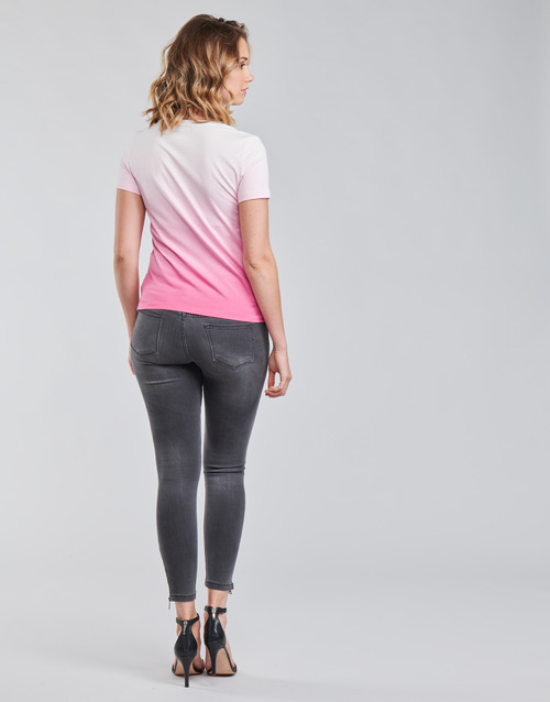 Guess - SS CN PALMS TEE - Rose / Multicolore