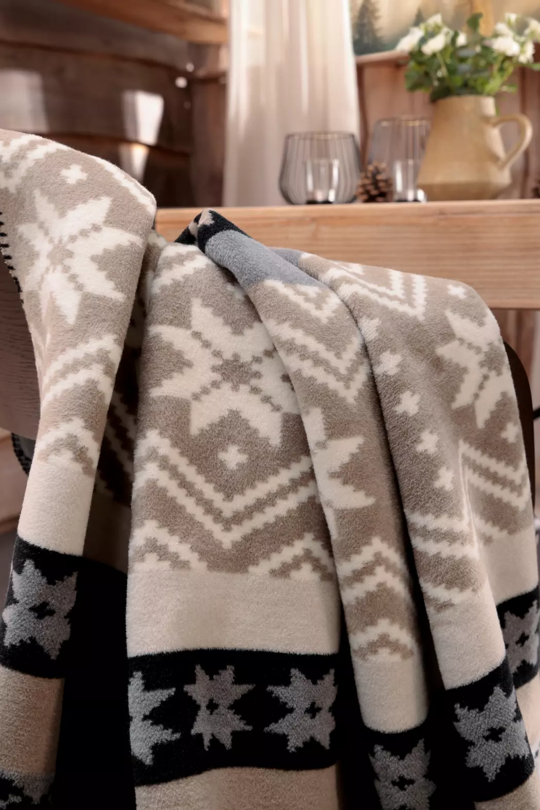 Kuscheldecke Winter Braid 150 x 200 cm