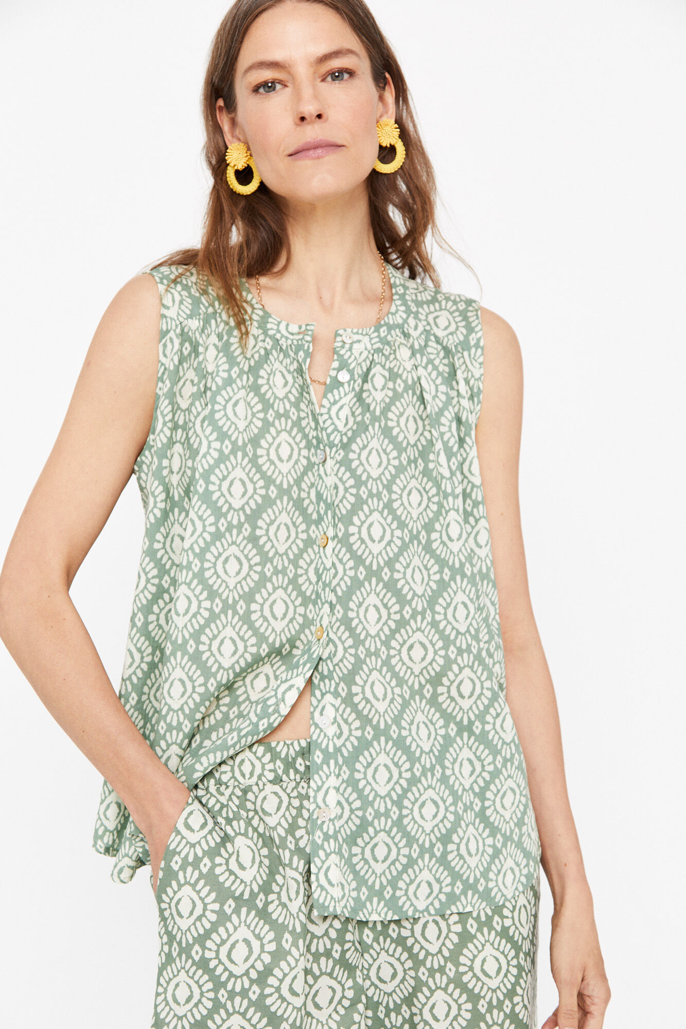 Camisa estampada - Estampa verde