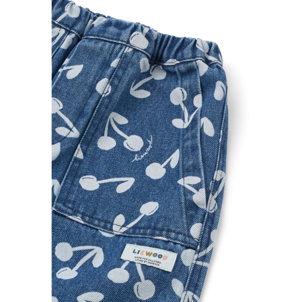 Køb LIEWOOD Cherry Blossom / Medium Blue Denim Cesar Printed Denim Bukser