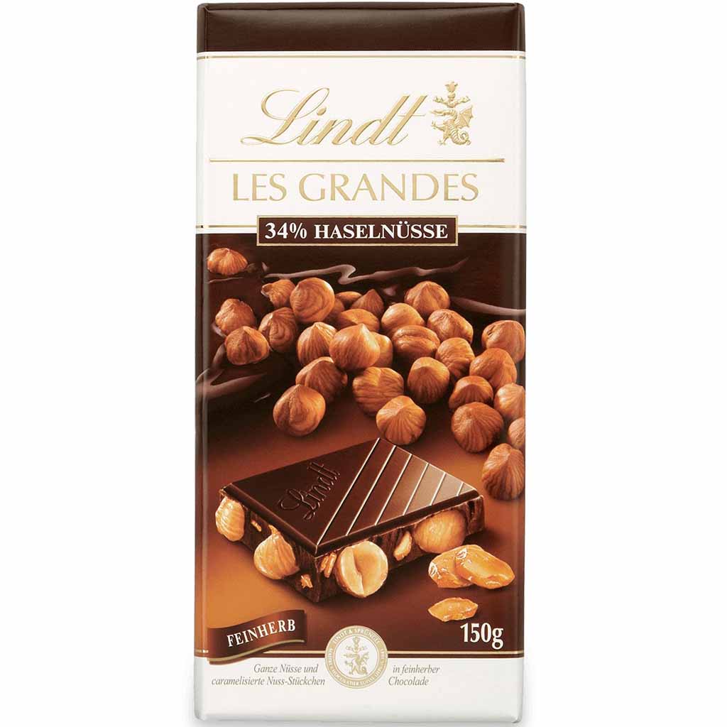 Lindt LES GRANDES Haselnuss Feinherb 150g MHD:30.6.25