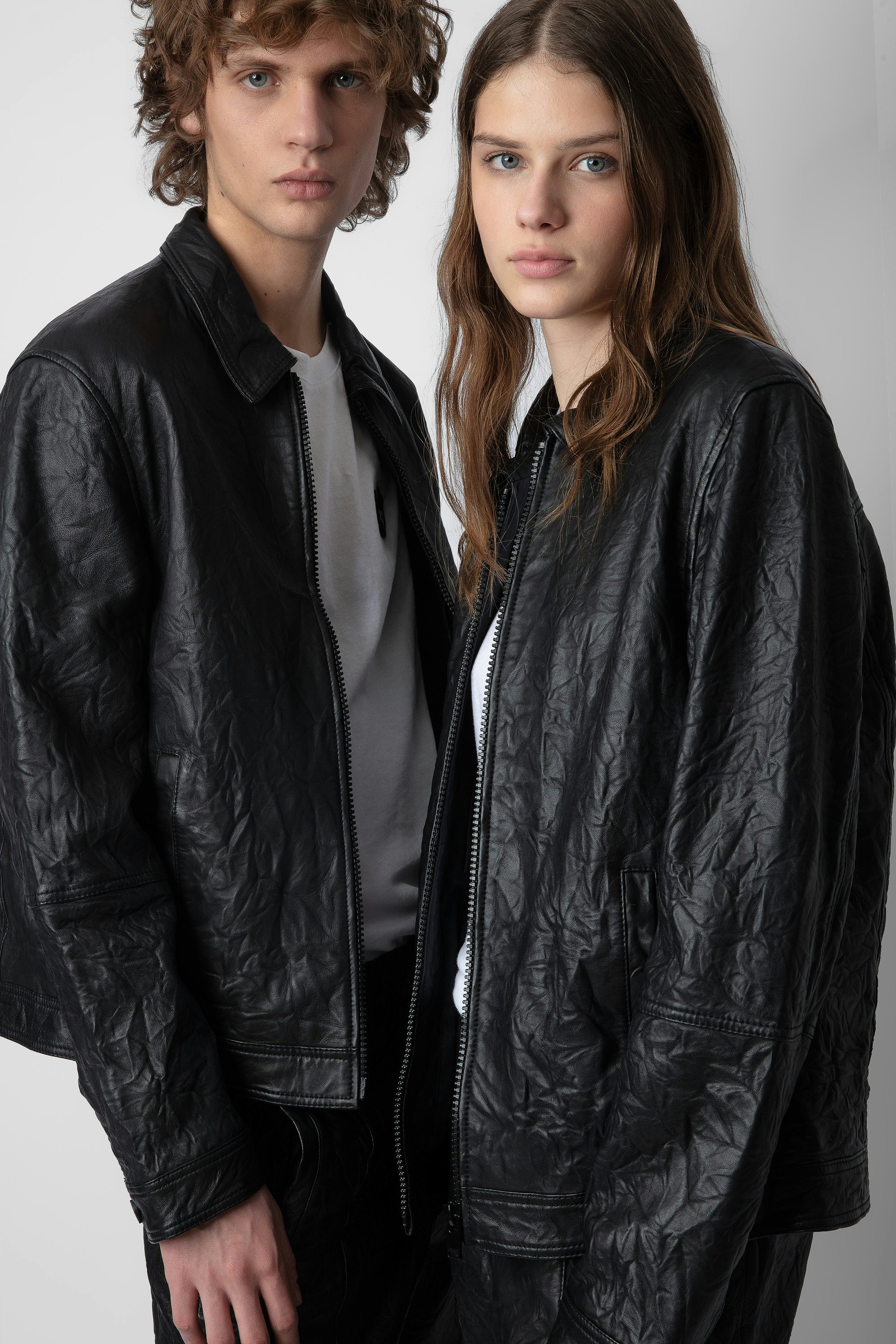 Blouson Lasso Cuir Froissé