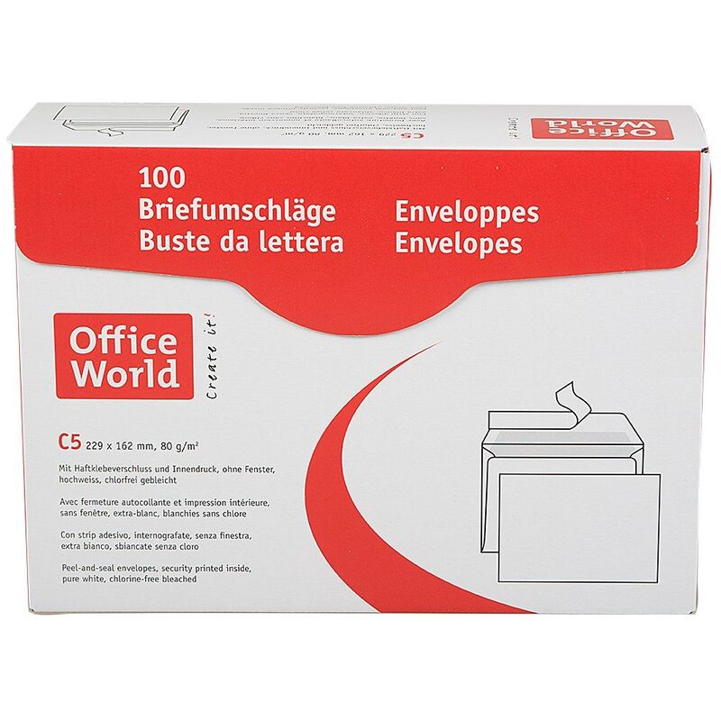 Office World Couvert, C5, 100 Stück