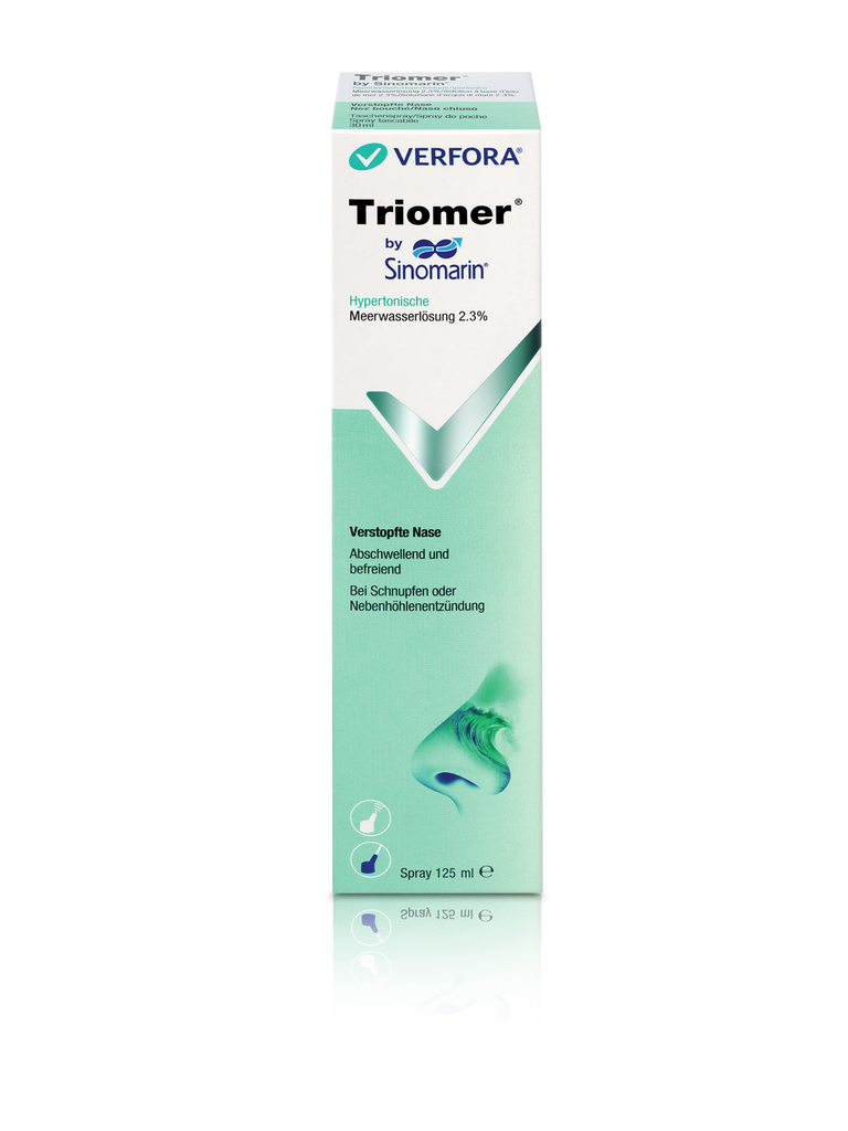 TRIOMER Nasenspray Sinomarin hypertonisch Spr 125 ml<br>125 ml, Spray, Nasenspray, Lösung, Sinomarin hypertonisch