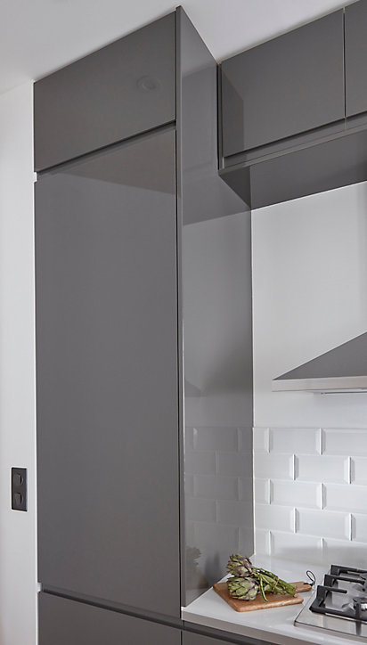 Joue de finition pour colonne XL électroménager Goodhome Stevia et Garcinia Gris anthracite H. 240 cm x l. 61 cm x Ep. 18 mm
