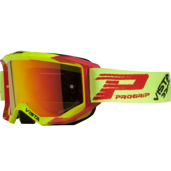 Progrip - Masque 3303 Vista Iridium Jaune / Rouge