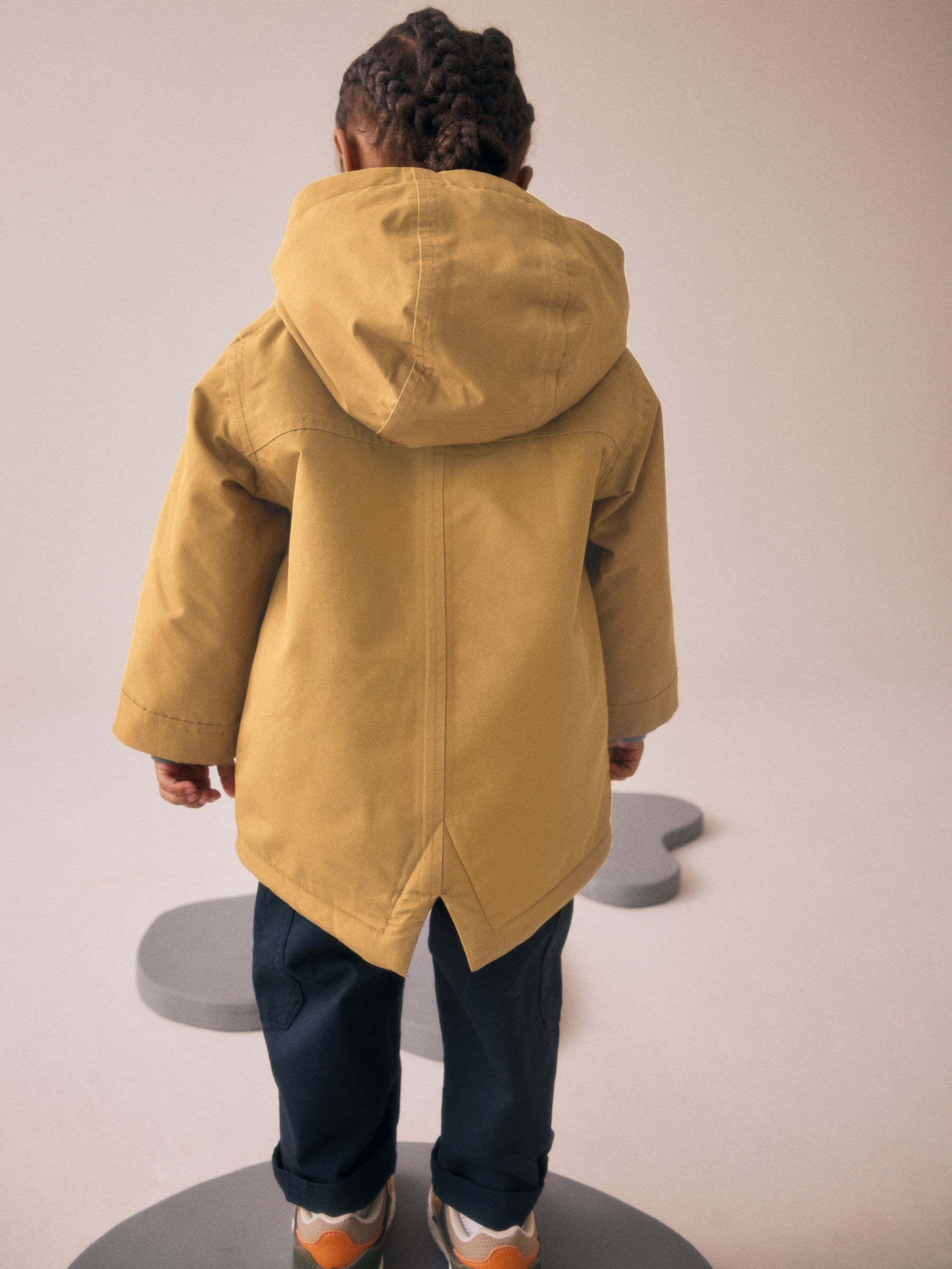 Okergeel - Waterdichte parka met borgvoering (3mnd -7jr)