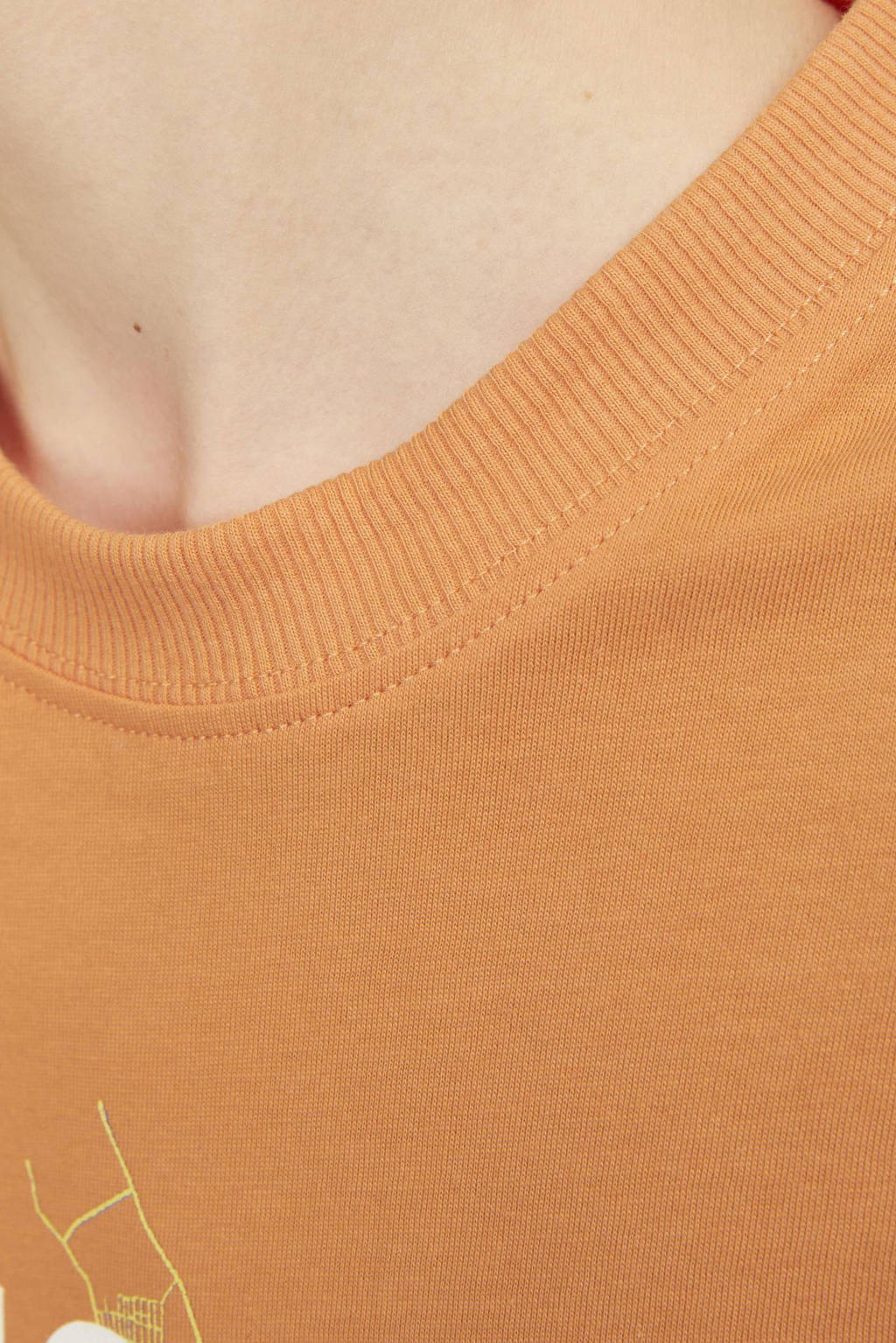 JACK & JONES T-shirt JCOMAP met printopdruk oranje